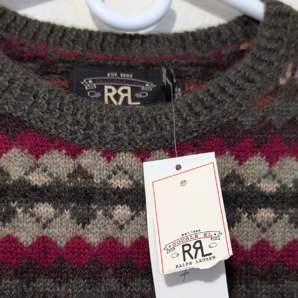 Ralph Lauren Double RL Multicolor Patterned Crewneck Sweater - Picture 2 of 11